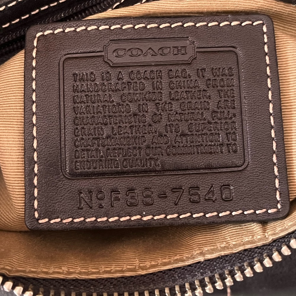 Coach Black Leather Shoulder Bag - Picture 6 of 7